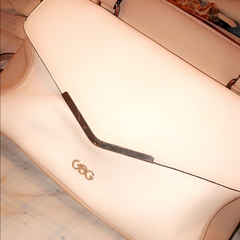 Nude pink designer GBG crossbody purse